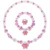 Annilubaby Butterfly Jewelry Set, Kids Jewelry for Girls Included Necklace Bracelet Ring, Stretchy Toddler Play Jewelry Cute Toddlers Lovely Pendant,Pretend Dress up Necklace view 1