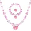 Annilubaby Butterfly Jewelry Set, Kids Jewelry for Girls Included Necklace Bracelet Ring, Stretchy Toddler Play Jewelry Cute Toddlers Lovely Pendant,Pretend Dress up Necklace view 2
