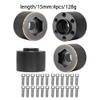 MUHIKRT Brass Weights 6mm 9mm 12mm 15mm 22mm Wheel Hex Hub Widen Adapter for 1/10 RC Crawler 1.9 2.2 Wheels Rims SCX10 TRX4 (15mm), Black view 2
