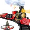 BainGesk Train Set, Christmas Train Set with Steam, Light and Sounds, Electric Train Toy for Boys & Girls, Christmas Train Set for Under The Tree, Gifts for 3 4 5 6 7 8 Year Old Kids view 1