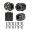 MUHIKRT Brass Weights 6mm 9mm 12mm 15mm 22mm Wheel Hex Hub Widen Adapter for 1/10 RC Crawler 1.9 2.2 Wheels Rims SCX10 TRX4 (22mm), Black view 1