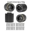 MUHIKRT Brass Weights 6mm 9mm 12mm 15mm 22mm Wheel Hex Hub Widen Adapter for 1/10 RC Crawler 1.9 2.2 Wheels Rims SCX10 TRX4 (22mm), Black view 2
