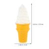 DOITOOL 2 Pcs Simulated Ice Cream Model, Fake Cone, Realistic Play Food, Artificial Lifelike Prop for Home Shops Photography Props Party Decor (White Coffee) view 3