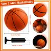 Vinsot 8 Pack Mini Rubber Basketballs Set 7 Inch Mini Hoop Basket Ball with Air Pump for Beginner Basketball Arcade Games Indoor Outdoor Pool Party Favors(Orange) view 2