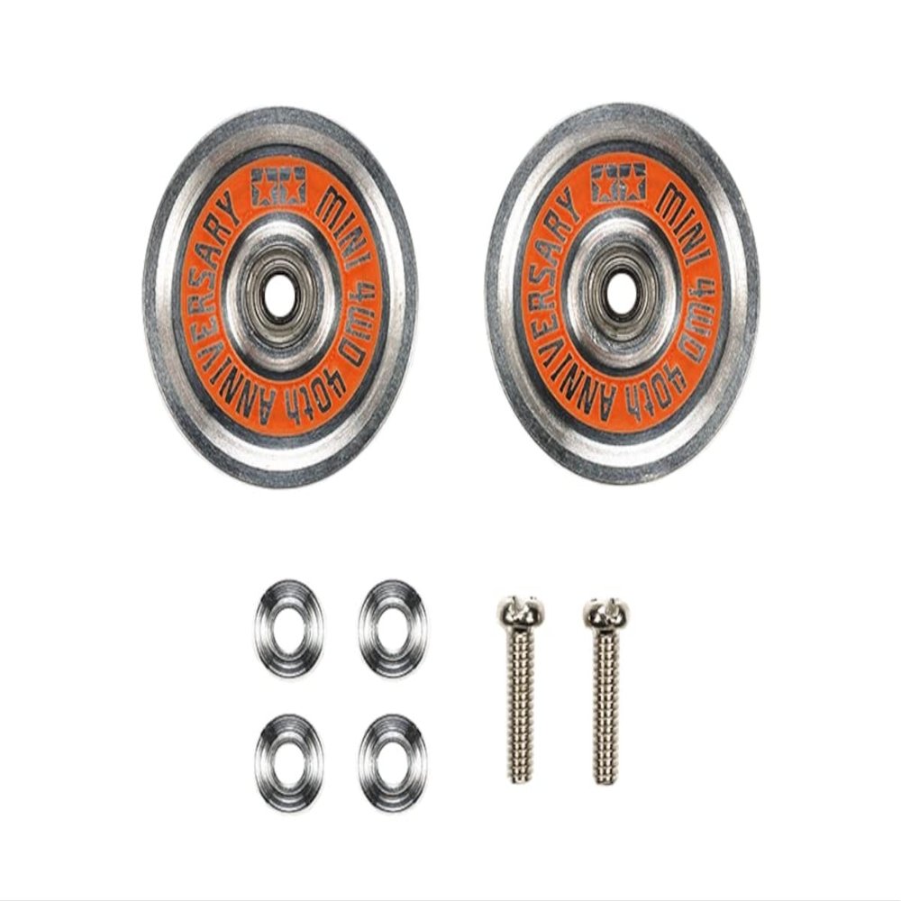 JR 40th Anniversary HG 19mm Aluminum Ball-Race Rollers (Ringless) / Tamiya / 95643