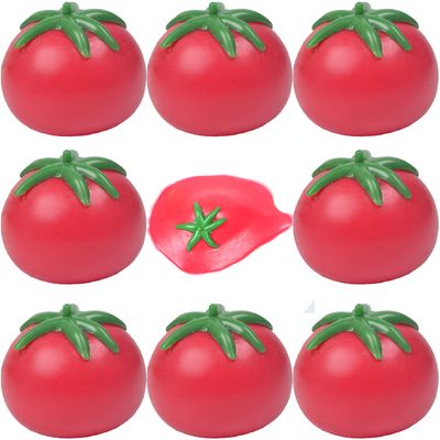 9pcs Release Stress Squeeze Toy,Tomatoes Stress,Water Ball,Decompression Toys,Soft and Comfortable Relieve(Tomato