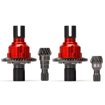 Metal Front Rear Center Drive Torque-Biasing Differential Case Gear Set 7790 7781 7754 for RC Car 1/5 Traxxas XMaxx 6S X-Maxx 8S (8S Front + Back red)