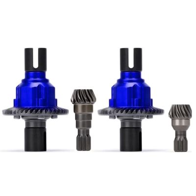Metal Front Rear Center Drive Torque-Biasing Differential Case Gear Set 7790 7781 7754 for RC Car 1/5 Traxxas XMaxx 6S X-Maxx 8S (8S Front + Back Blue)