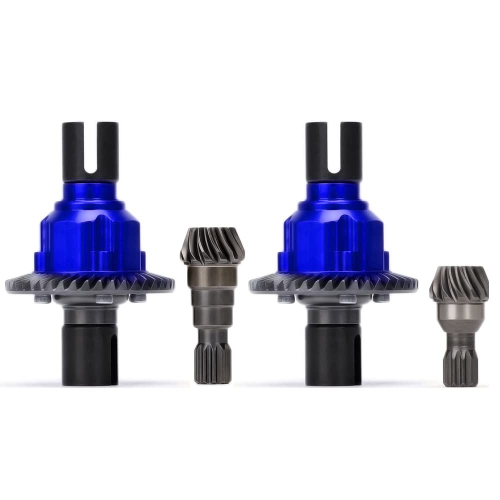 Metal Front Rear Center Drive Torque-Biasing Differential Case Gear Set 7790 7781 7754 for RC Car 1/5 Traxxas XMaxx 6S X-Maxx 8S (8S Front + Back Blue)