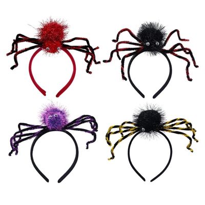 Yardwe Halloween Orange Hair Band Spider Headband Cosplay Gothic Headband Set
