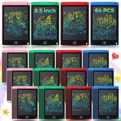 Zhehao 64 Pieces LCD Writing Tablet Doodle Board for Kids Bulk, 8.5 Inch Reusable Erasable Drawing Pad Learning Educational Toy Birthday Party Favor Valentine`S Day Gift for Boys Girls(Colorful)