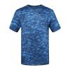 Men's Lightweight Camo Athletic T-Shirt Breathable Workout Short Sleeve Shirts Quick Dry Muscle Running Tops (Blue,4X-Large) view 1