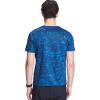 Men's Lightweight Camo Athletic T-Shirt Breathable Workout Short Sleeve Shirts Quick Dry Muscle Running Tops (Blue,4X-Large) view 3