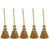 Toyvian Witch Broom Witch Broom 5Pcs Artificial Mini Miniature Props Mini Straw Fairy Hopuse Micro Landscape Decoration Stick Kids Cinnamon view 1