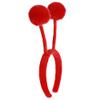 CHEU antenna headband costume as bee, snail, ant, insect props with bendable plush pom pom bopper (red) view 3