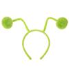 CHEU antenna headband costume as bee, snail, ant, insect props with bendable plush pom pom bopper (green) view 2