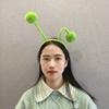 CHEU antenna headband costume as bee, snail, ant, insect props with bendable plush pom pom bopper (green) view 4