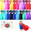 EBOOT 36 Sets Hero Capes and Masks for Kids with Stickers DIY Dress up Capes and Masks Set Hero Party Costumes Halloween Cosplay Dress up Gift for Boys Girls view 1