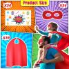 EBOOT 36 Sets Hero Capes and Masks for Kids with Stickers DIY Dress up Capes and Masks Set Hero Party Costumes Halloween Cosplay Dress up Gift for Boys Girls view 2
