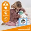 Casdon Blue Electronic Washer - Toy Washing Machine with Spinning Drum, Lights, & Sound Effects - Includes Laundry Basket & Washing Powder Box - Playset for Children Aged 3+ view 3