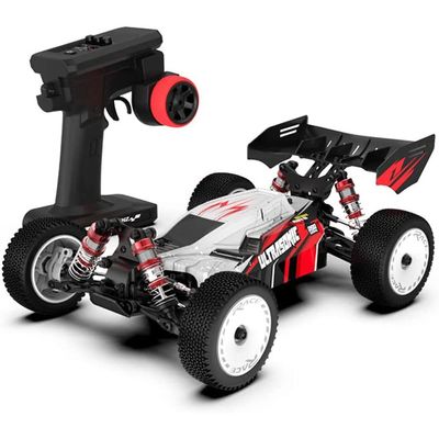 QIYHBVR RC Car, 1/14 Scale 2.4GHz Remote Control Car, 4WD 60km/h High Speed Racing Car, Off-Road Buggy Drift Car RTR with Aluminum Alloy Chassis, Fast Race Buggy Hobby Car