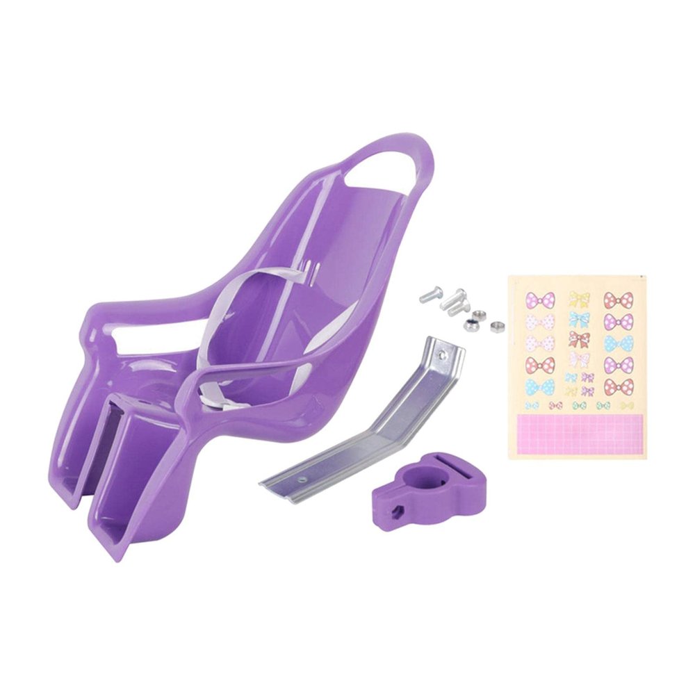 Fancyes Kids Bike Doll Seat with DIY Sticker Birthday ' Bike Accessories Universal Bike Accessories Dolls Chair Seat, Purple
