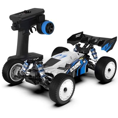 QIYHBVR RC Car, 1/14 Scale 2.4GHz Remote Control Car, 4WD 60km/h High Speed Racing Car, Off-Road Buggy Drift Car RTR with Aluminum Alloy Chassis, Fast Race Buggy Hobby Car