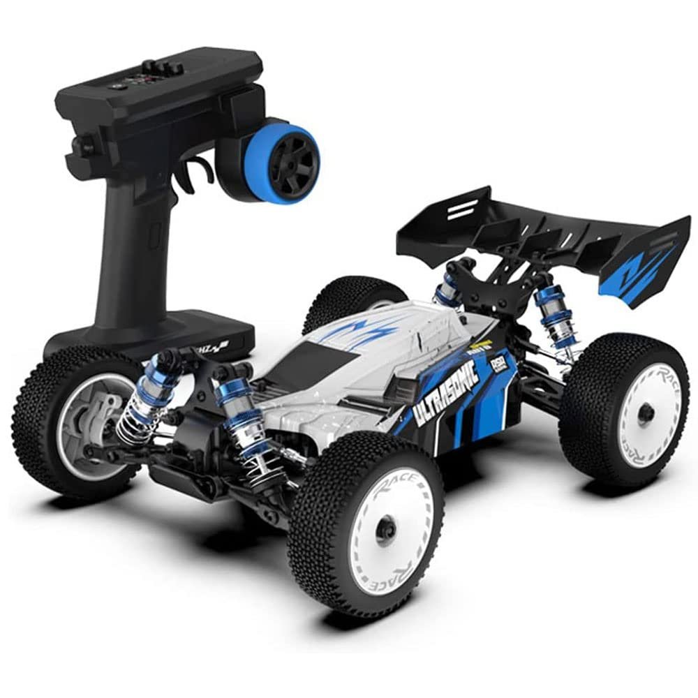 QIYHBVR RC Car, 1/14 Scale 2.4GHz Remote Control Car, 4WD 60km/h High Speed Racing Car, Off-Road Buggy Drift Car RTR with Aluminum Alloy Chassis, Fast Race Buggy Hobby Car