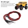 RC Car Light, 5 Sets 4 LED RC Car Light High Brightness Diameter 5mm White Red Light RC LED Lights Kits for Modified HeadlightsBody Parts view 3
