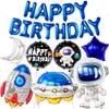 Happy Birthday Space Balloons - Huge Pack of 34 | Galaxy Balloons for Space Themed Party Supplies | Earth Balloons for Travel Party Decorations, Back To School Decorations | Galaxy Party Decorations view 2