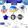Happy Birthday Space Balloons - Huge Pack of 34 | Galaxy Balloons for Space Themed Party Supplies | Earth Balloons for Travel Party Decorations, Back To School Decorations | Galaxy Party Decorations view 4