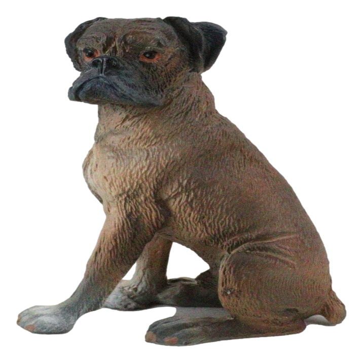 Ebros Gift Adorable Sitting Brindle Boxer Dog Miniature Figurine Fine Pedigree Dogs Breed of Boxers with Lifelike Details Dollhouse Mini Collectible Decor