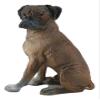Ebros Gift Adorable Sitting Brindle Boxer Dog Miniature Figurine Fine Pedigree Dogs Breed of Boxers with Lifelike Details Dollhouse Mini Collectible Decor view 1