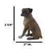 Ebros Gift Adorable Sitting Brindle Boxer Dog Miniature Figurine Fine Pedigree Dogs Breed of Boxers with Lifelike Details Dollhouse Mini Collectible Decor view 3