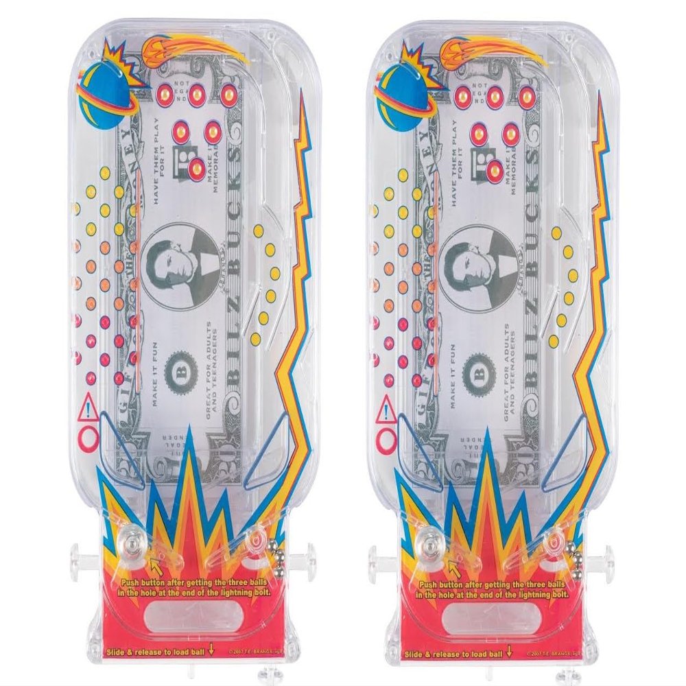 BILZ Cosmic Pinball Maze Game Gift Card Holder- 2 pack - Play the Pinball Game, Release the Cash- Holds Money, Gift Cards Lottery Tickets- Perfect for Easter Baskets- Reusable Puzzle for Kids & Adults