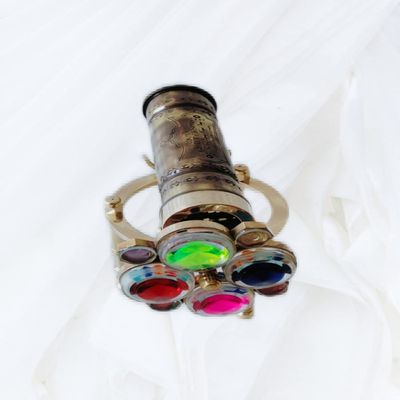 Classic Kaleidoscope Brass Single Wheel Kaleidoscope Handmade Nautical Gifts for Love Each Other