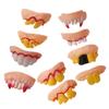 30 Pcs Fake Blood Teeth Vampire Fangs Teeth Ugly Fake Teeth Prank Toy Troubled Teeth Funny Teeth April Fool s Day Photos Props Halloween Decoration Joke Teeth Make up view 2