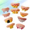 30 Pcs Fake Blood Teeth Vampire Fangs Teeth Ugly Fake Teeth Prank Toy Troubled Teeth Funny Teeth April Fool s Day Photos Props Halloween Decoration Joke Teeth Make up view 3