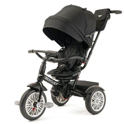 Bentley Kids Trike, All Terrain Toddler Bike 6-in-1, Officially Licensed & Designed by Bentley Motors UK, Baby Tricycle is a Compelling Statement of Performance & Luxury, Onyx Black (6m-5y+)