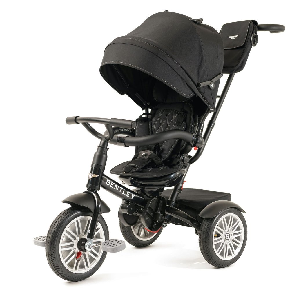 Bentley Kids Trike, All Terrain Toddler Bike 6-in-1, Officially Licensed & Designed by Bentley Motors UK, Baby Tricycle is a Compelling Statement of Performance & Luxury, Onyx Black (6m-5y+)