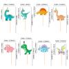 Ercadio 32 Pack Cartoon Dinosaur Cupcake Toppers Cute Dinosaur Baby Cupcake Picks Dinosaur's Theme Baby Shower Kids Birthday Party Cake Decorations Supplies view 2