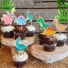 Ercadio 32 Pack Cartoon Dinosaur Cupcake Toppers Cute Dinosaur Baby Cupcake Picks Dinosaur's Theme Baby Shower Kids Birthday Party Cake Decorations Supplies view 3