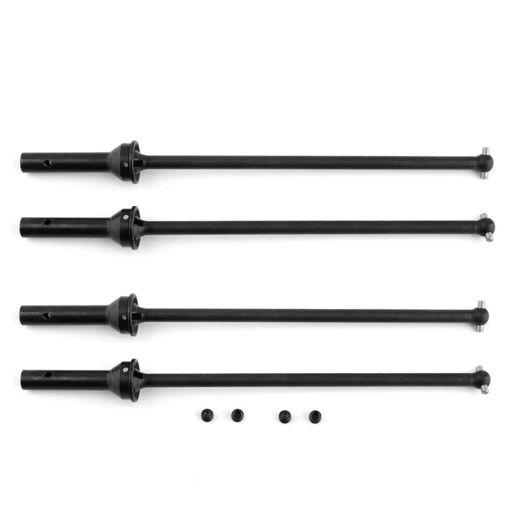 Drive Shaft Set Harden #45 Steel Driveshaft Front and Rear for Arrma Kraton 6S Outcast 6S Notorious 6S Fireteam 4X4 BLX Upgrade Parts (Black)