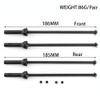 Drive Shaft Set Harden #45 Steel Driveshaft Front and Rear for Arrma Kraton 6S Outcast 6S Notorious 6S Fireteam 4X4 BLX Upgrade Parts (Black) view 3