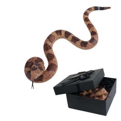 Realistic Fake Snake Artifical Snake Animal Figures Scary Plastic Snake for Halloween Prank Props Fake Snake Trick Joy Gag Gifts for Halloween Party Decoration Scare Birds April Fools Day