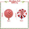 Christmas Foil Balloons, 10 Large Red Swirl Mylar Foil Balloons, 18 Inch Helium Balloons for Xmas, New Year & Birthday Party Candy Decorations view 2