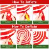 Christmas Foil Balloons, 10 Large Red Swirl Mylar Foil Balloons, 18 Inch Helium Balloons for Xmas, New Year & Birthday Party Candy Decorations view 3