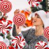 Christmas Foil Balloons, 10 Large Red Swirl Mylar Foil Balloons, 18 Inch Helium Balloons for Xmas, New Year & Birthday Party Candy Decorations view 4