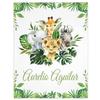 Nazenti Personalized Baby Boy Blankets, Custom Name Blanket, Safari Woodland Nursery, Gifts for Shower, Birthday Christmas Blanket Son Grandson A115 King view 1