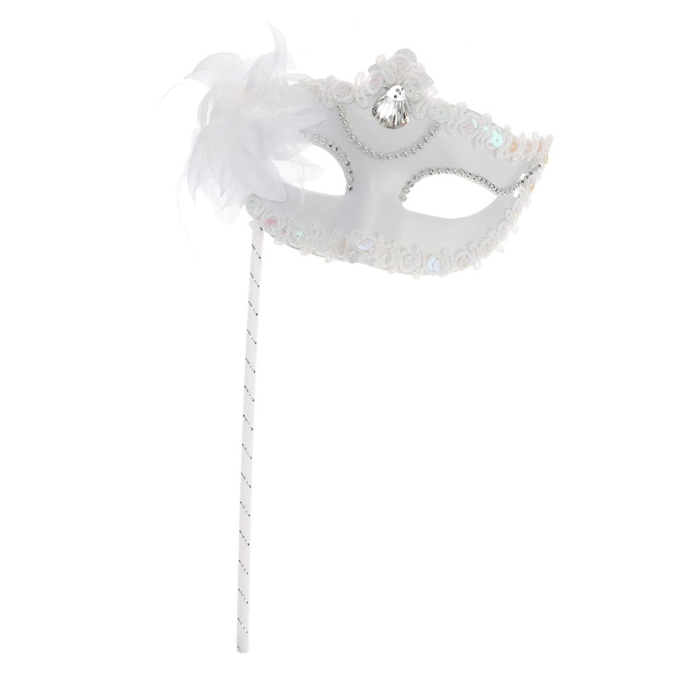 Couples Costumes Lace Half on venetian masks antique masks Stick Handled Masquerade Roleplay Costume